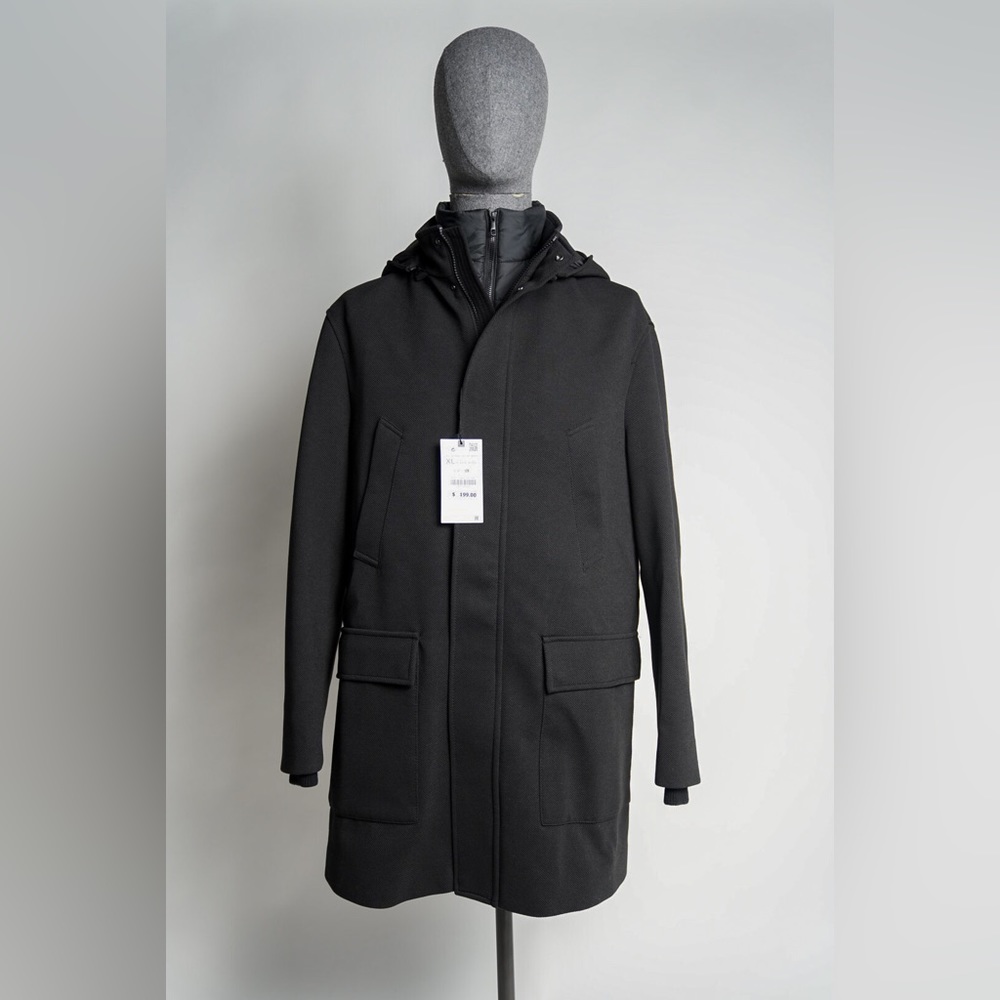 Zara overcoat w/hood